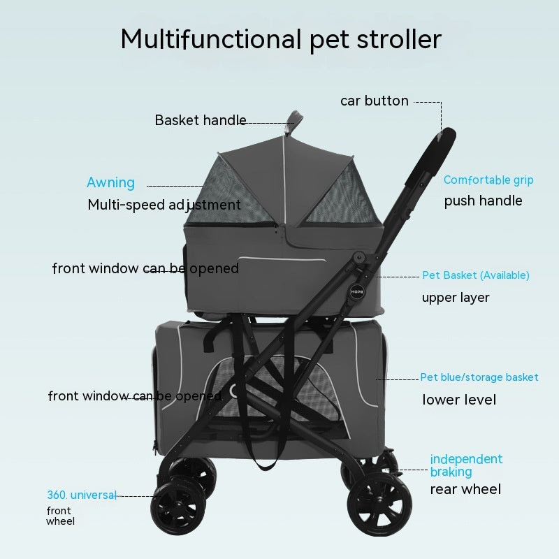 Dog & Cat  Lightweight Folding Trolley