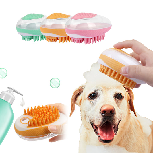 Dog Cat Bath Brush 2-in-1 Pet SPA Massage Comb